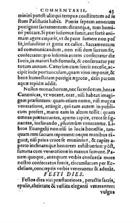 Venerarione Festorum