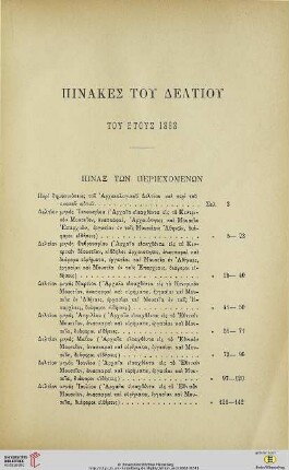 Pinakes tou Deltiou: tou etos 1888