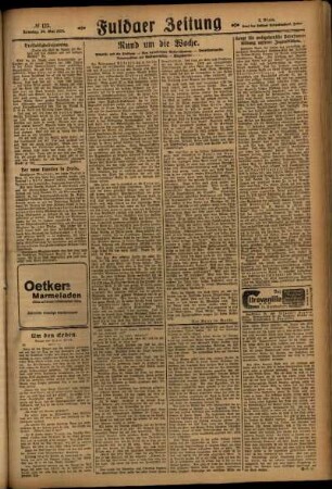 Zweite Ausgabe vom Sonntag, den 30. Mai 1926.