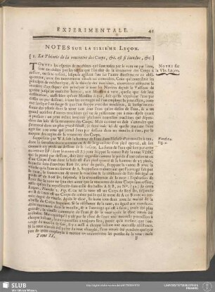 Notes Sur La Sixième Leçon