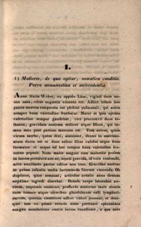 De tribus casibus sectionis caesareae in clinico obstetricio Bonnensi infelici cum eventu institutis