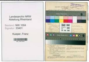 Entnazifizierung Franz Kueper , geb. 05.08.1905 (Schweisser)