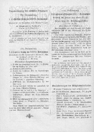 Tagesordnung der nächsten Sitzungen
