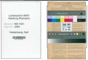 Entnazifizierung Karl Heisterkamp, geb. 28.06.1900 (Strassenbauunternehmer)