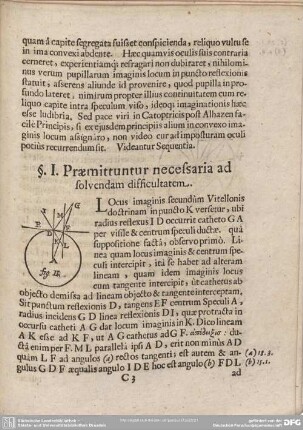 § I. Praemittuntur necessaria ad folvendam difficultatem.