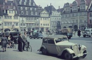 Naumburg. Marktplatz mit Bürgerhäusern
