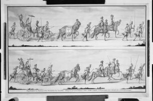 Gruppe aus dem Damen-Ringrennen im Großen Garten in Dresden vom 23. September 1719