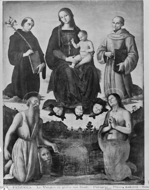 Madonna mit Kind zwischen Heiligen