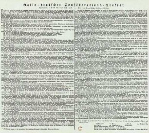 Gallo-deutscher Conföderations-Traktat Abgeschlossen zu Paris den 12ten July 1806 : Nach dem französischen Original übersetzt