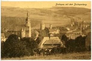 Zschopau. Blick auf Zschopau mit dem Zschopenberg