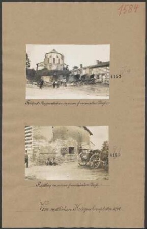 Feldpost-Etappenstation in einem französ. Dorfe