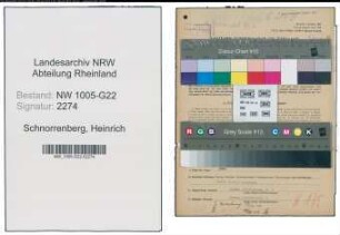Entnazifizierung Heinrich Schnorrenberg , geb. 11.08.1882 (Geschaeftsfuehrer)
