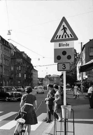 Freiburg: Blindenübergang in der Habsburgerstraße