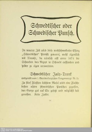 Schwedtischer oder Schwedischer Punsch