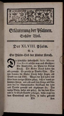 Der XLVIII. Psalm.