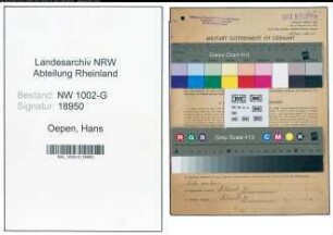 Entnazifizierung Hans Oepen, geb. 07.04.1901 (Gastwirt)