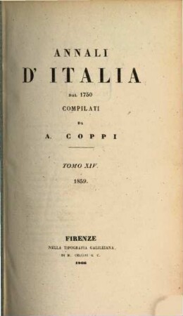 Annali d'Italia dal 1750, 14. 1859