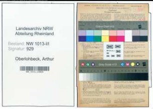 Entnazifizierung Arthur Oberlohbeck , geb. 06.05.1893 (Kaufmaennischer Angestellter)