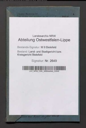 Erblasser: Bollkemper, Anna Maria: Testament