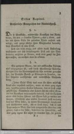 Erstes Kapitel. Aeußerliche Kennzeichen der Rindviehpest