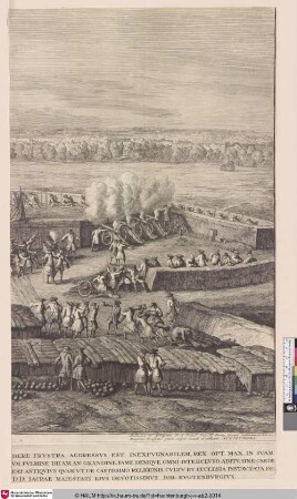 Veue Perspective du Bombardemént de la Ville de Gueldre par un Corps d'Armée des Troupes de sa Maiéstre le Roy de Prusse au Mois Octobre 1703