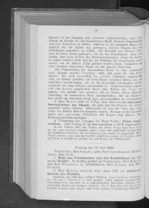 Sitzung am 10. Juli 1888.