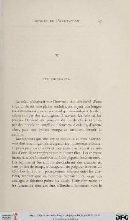V. Les émigrants