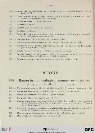 Bijoux (Nr. 160-168)