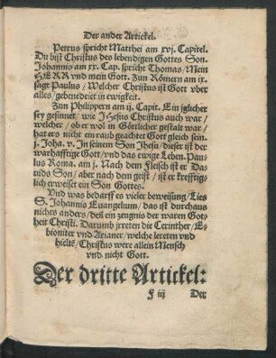 Der dritte Artickel:
