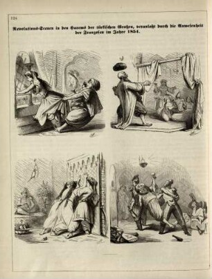 "Revolutions-Scenen in den Harems der türkischen Großen, veranlaßt durch die Anwesenheit der Franzosen im Jahre 1854"
