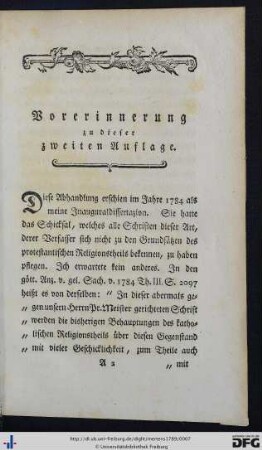 Vorerinnerung zu dieser zweiten Auflage.