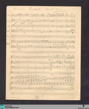 Tanzlied - Mus. Hs. 1306c : S, strings, pf; G