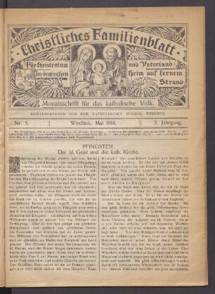Nr. 5., Mai 1914. 2. Jahrgang