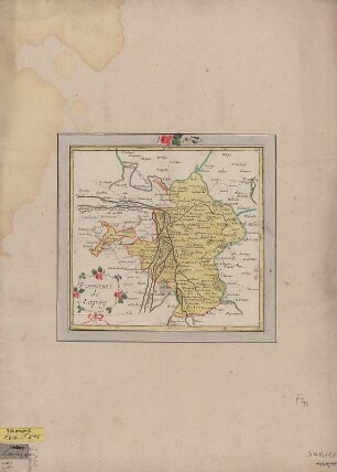 Karte der Umgebung von Leipzig, ca. 1:370 000, Kupferstich, 1759 : Environs de Leipzig. - [Ca. 1:370 000]. - [Paris] : [Le Rouge] , [1759]. - 1 Kt. : Kupferst. ; 22 x 21 cm