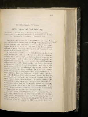 Neunundzwanzigste Vorlesung. Nahrungsmittel und Nahrung