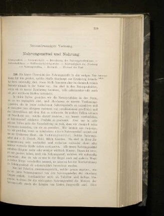 Neunundzwanzigste Vorlesung. Nahrungsmittel und Nahrung