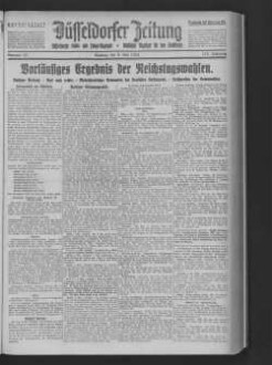 Düsseldorfer Zeitung : politisches Unterhaltungs- und Anzeigeblatt