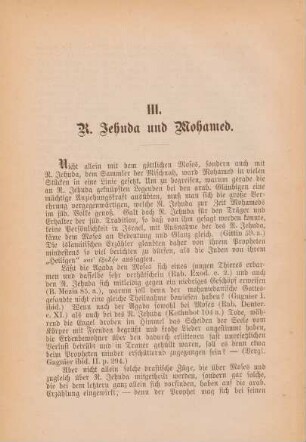 III. R. Jehuda und Mohamed