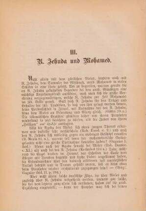 III. R. Jehuda und Mohamed