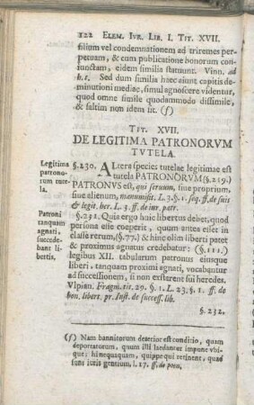 Tit. XVII. De Legitima Patronorvm Tvtela.