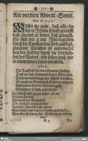 Am vierdten Advent-Sonnt.