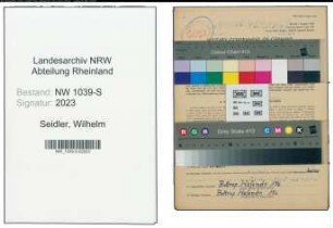 Entnazifizierung Wilhelm Seidler , geb. 30.08.1910 (Feuerwehrmann)