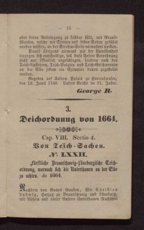 3. Deichordnung von 1664.