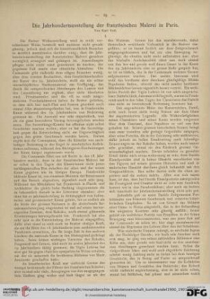 Die Jahrhundertausstellung der französischen Malerei in Paris, 1