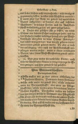 Von Vormundschafften. Der dreyzehende Titel.