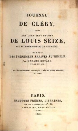 Journal de Cléry