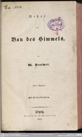1: Ueber den Bau des Himmels