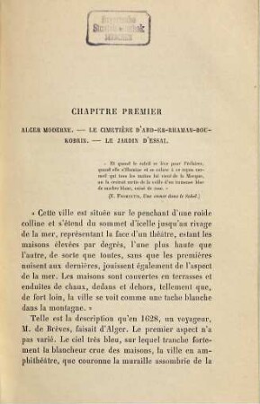 Algérie et Tunisie : Récits de voyage et études