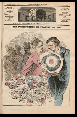 Les Prétendants de Francia, par Gill