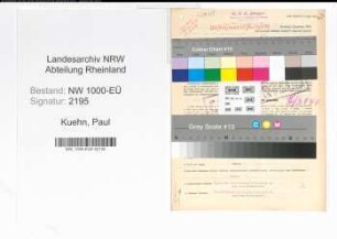 Entnazifizierung Paul Kuehn, geb. 13.08.1890 (Buchhalter)